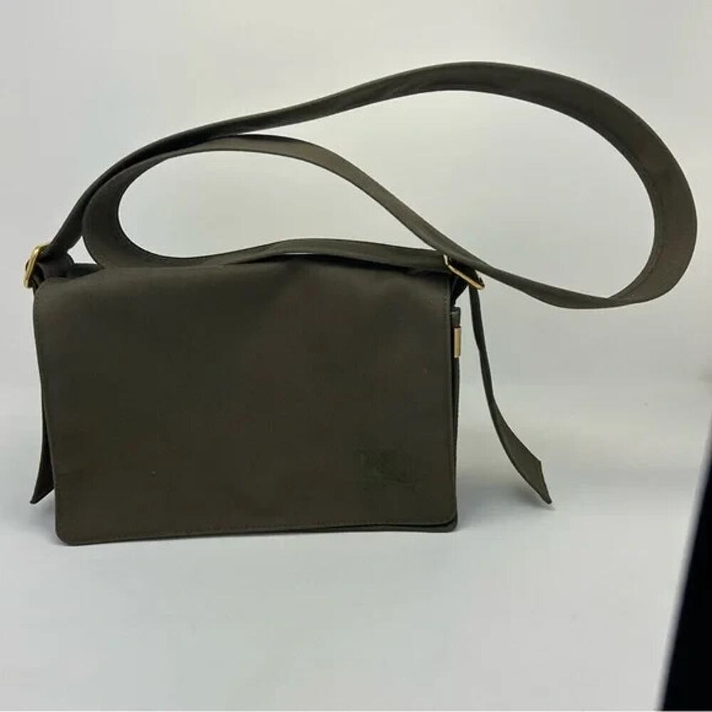 Burberry Olive Green Trench Messenger Bag Crossbody EUC - Picture 2 of 11